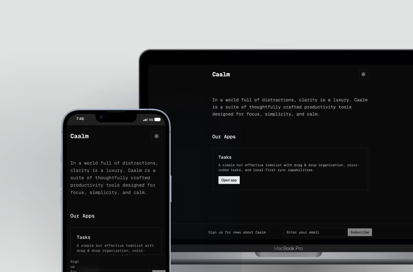 Caalm apps hub