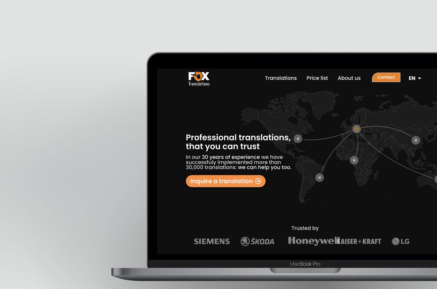 FoxTranslations website